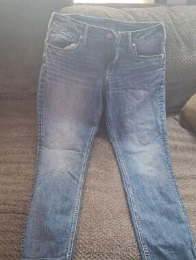 Silver Jeans Skinny Stretch Denim in Faded Blue